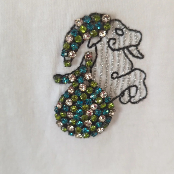 Maje Embellished Capricorn cotton T-shirt top - Picture 3 of 7